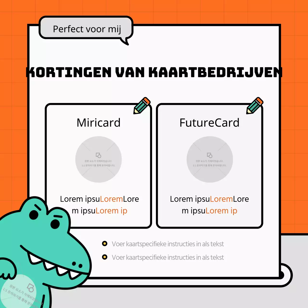 Kitscherige oranje sociale media-aankondigingen voor kleine bedrijven
