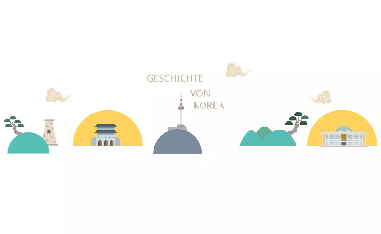 Attraktive Tourismusprodukte mit einfachen Illustrationen und bunten Formen