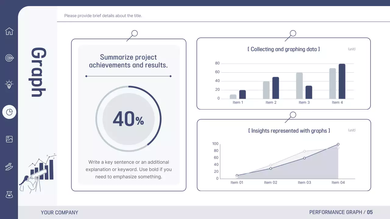 남색과 회색의 심플하고 깔끔한 비즈니스 보고서
