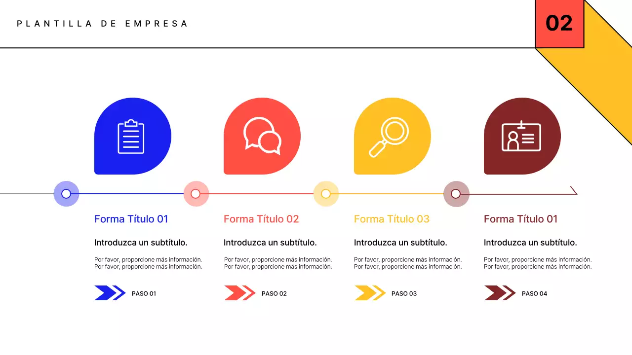 Un sencillo informe empresarial en amarillo y rojo