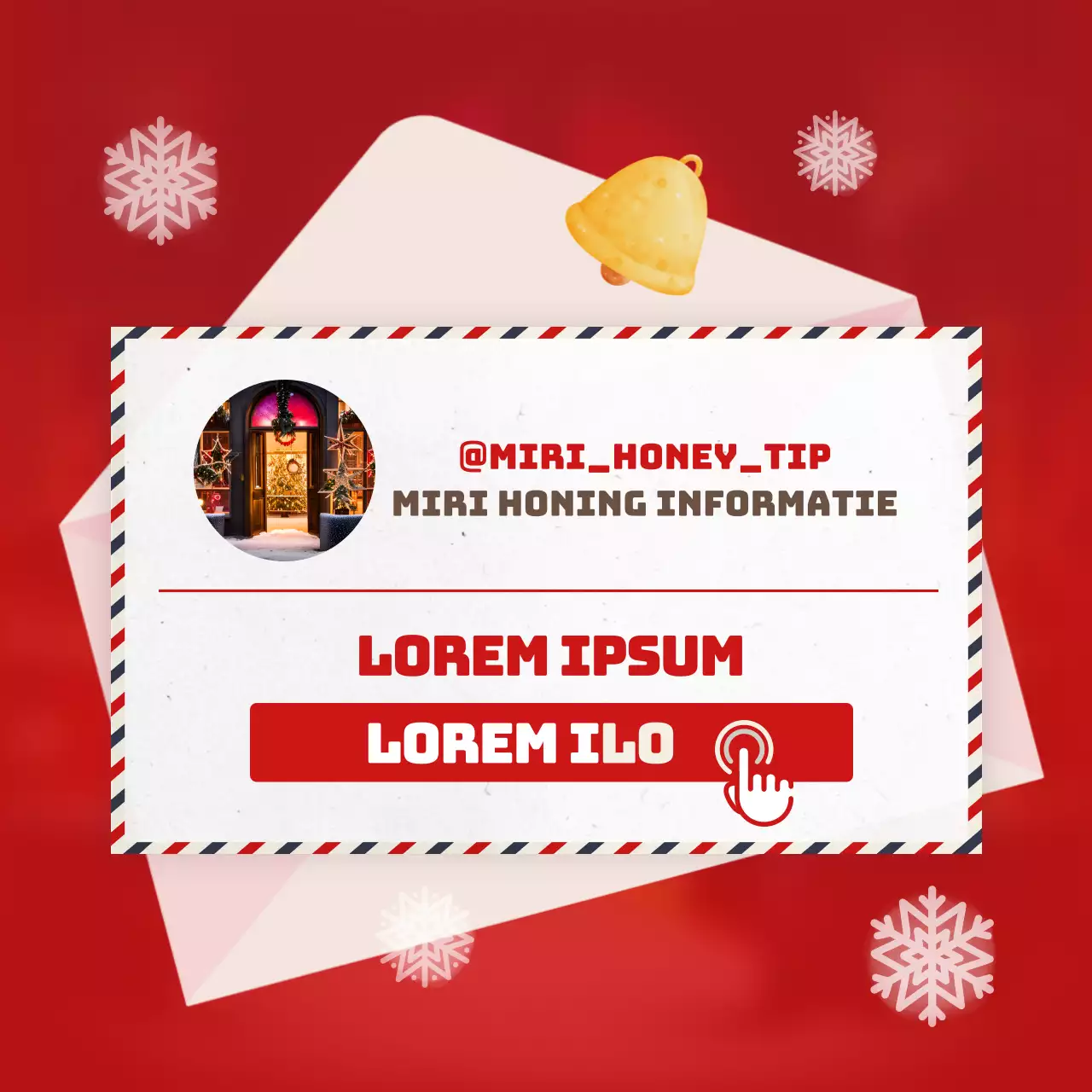 Rood en geel voor een gezellige winterstijl virale marketingadvertentie