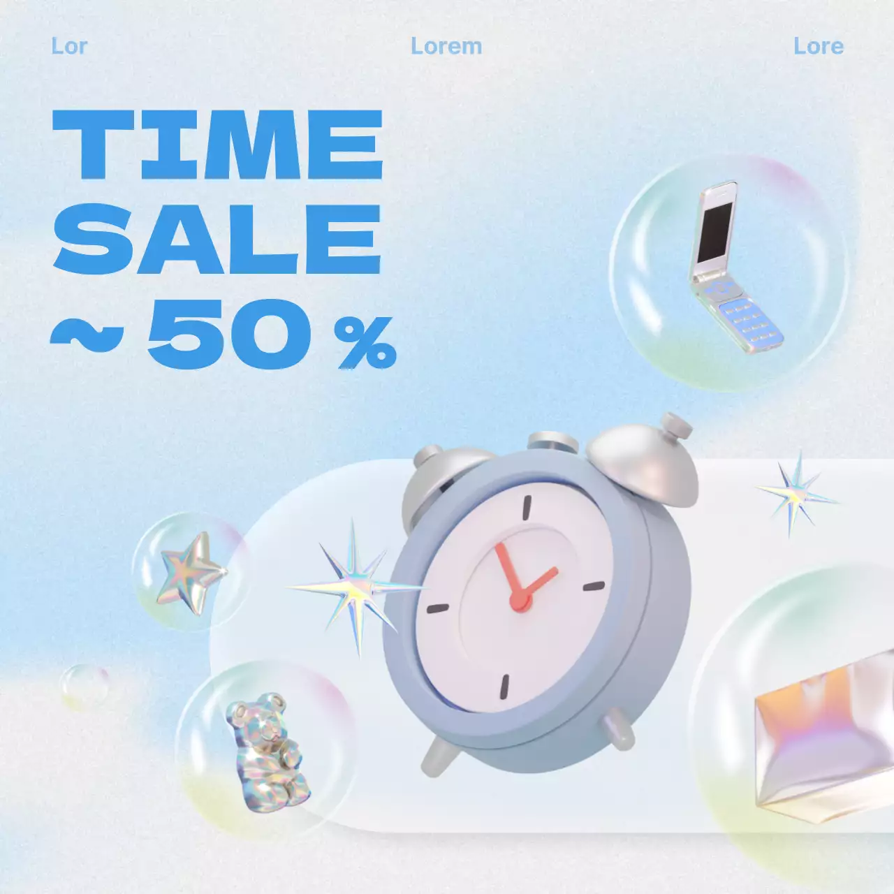 Anuncios del Black Friday en azul claro y a la última