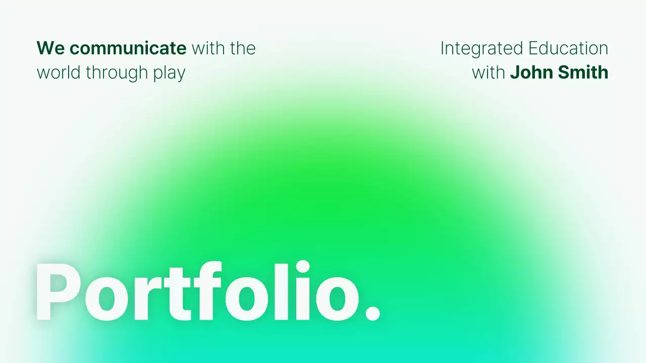 Green Modern Education Portfolio Presentation