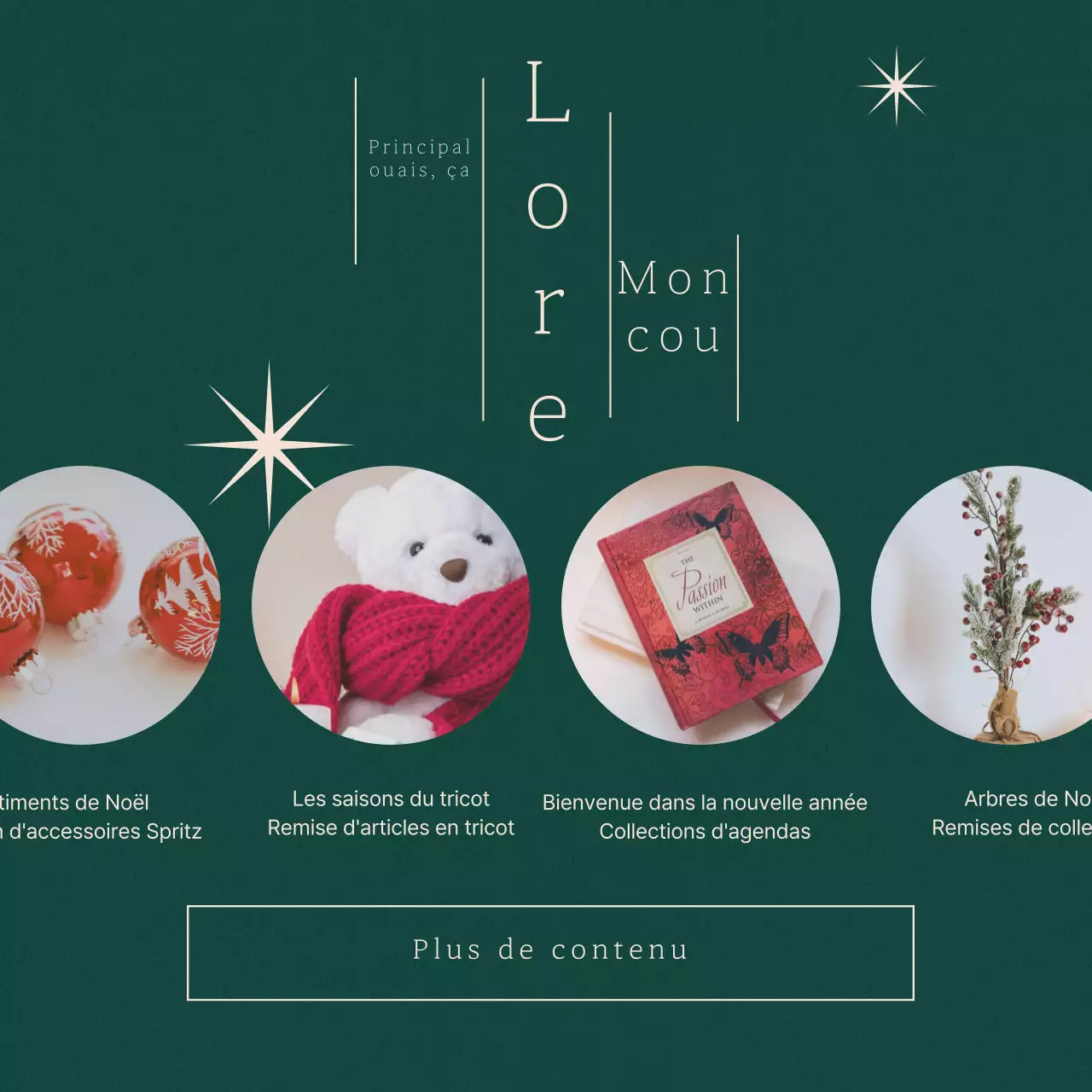 Promouvoir un flux de médias sociaux de Noël vert et minimaliste