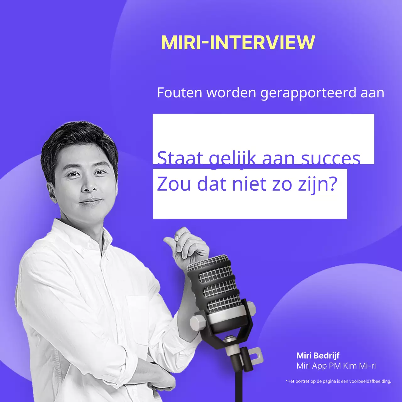 Promoot een eenvoudig persoonlijkheidsinterview in paars en roze