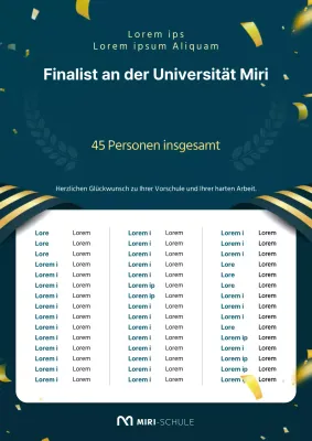 Bekanntgabe der erfolgreichen Kandidaten in Grün und Gold