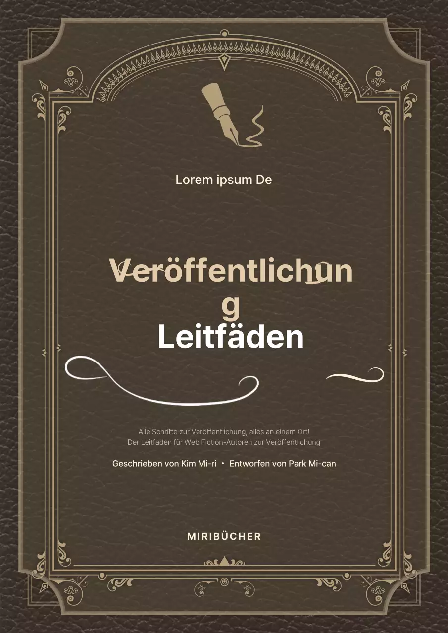 Werben Sie für Ihren braunen, luxuriösen Web-Roman Publikationsführer