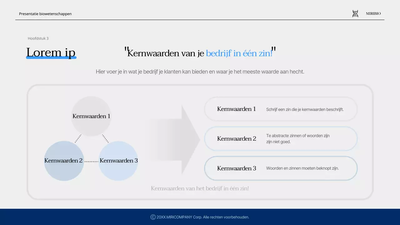 Modern gezondheidszorg- en farmaceutisch bedrijfsprofiel in marineblauw