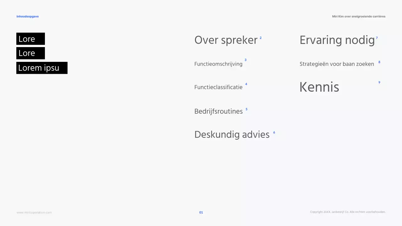 Cursusmateriaal Moderne HR Loopbanen in Blauw en Zwart