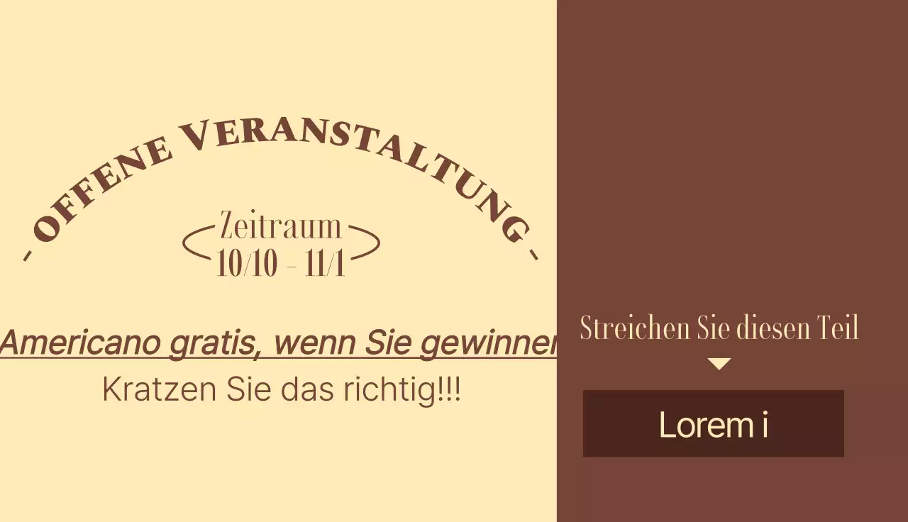 Eröffnen Sie ein Café mit klassischem AmbienteEventsLotterie