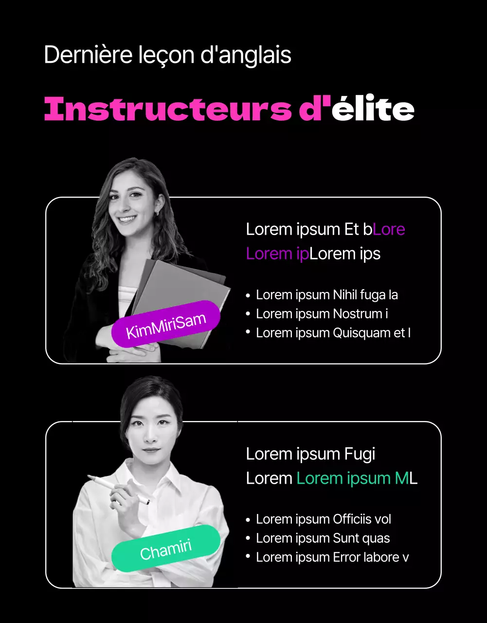 Promouvoir l'apprentissage de l'anglais en noir et rose