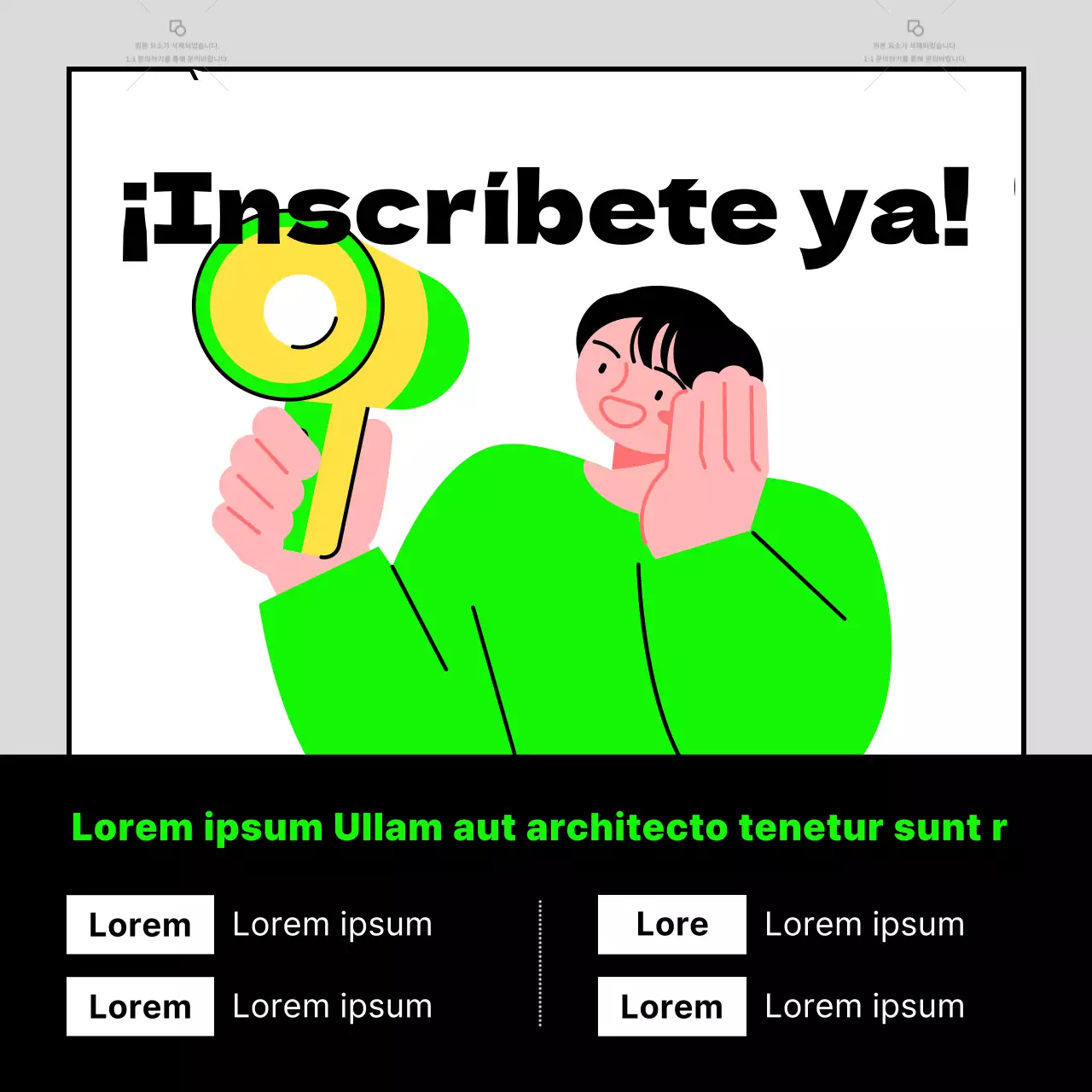 Anuncios modernos de contratación de personal con fondos grises