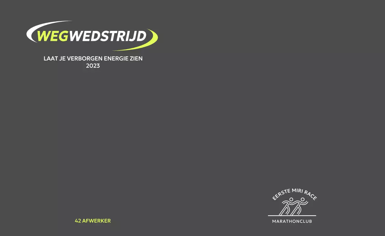 Strak marathonontwerp met illustraties