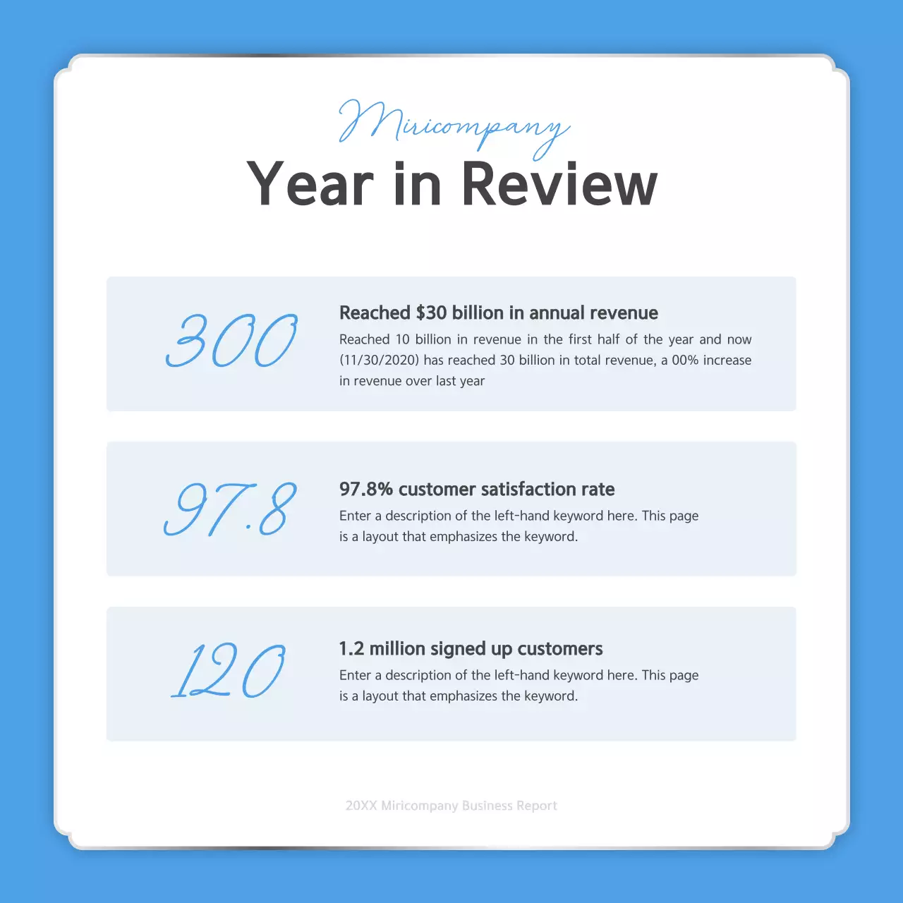 White Modern Business Report Instagram Carousel