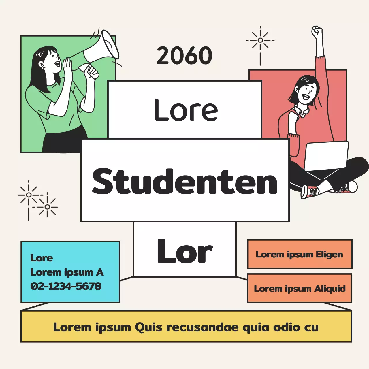 Bevorder werving in groen en roze