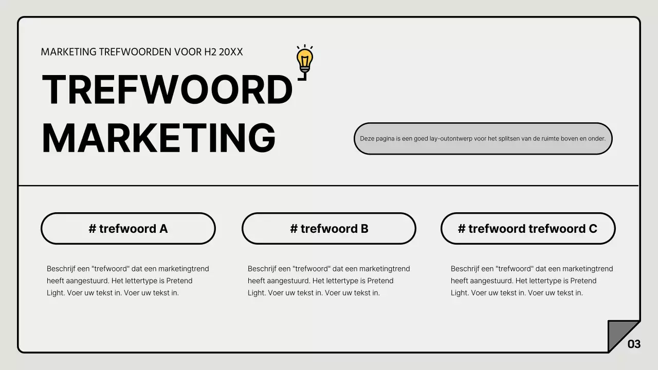 Een eenvoudig marketingrapport in grijs en wit