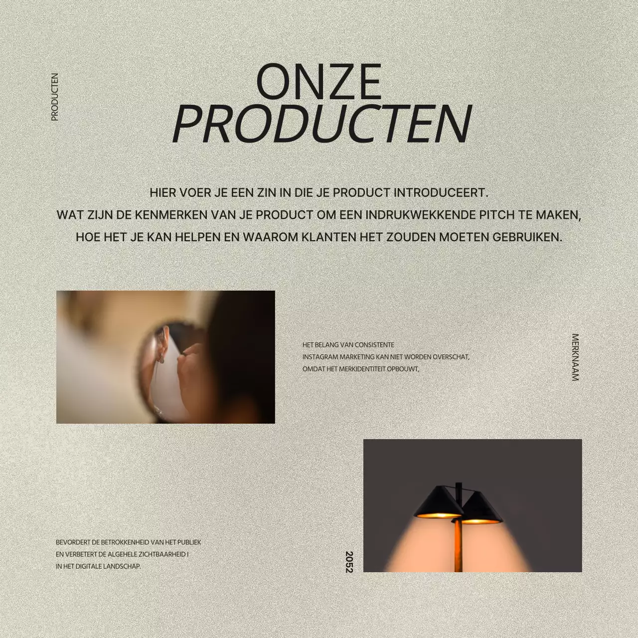 Een bericht over trendy merkkits voor sociale media in bruin en rood