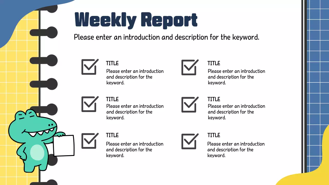 Blue and Yellow Trendy Marketing Study Notes Report