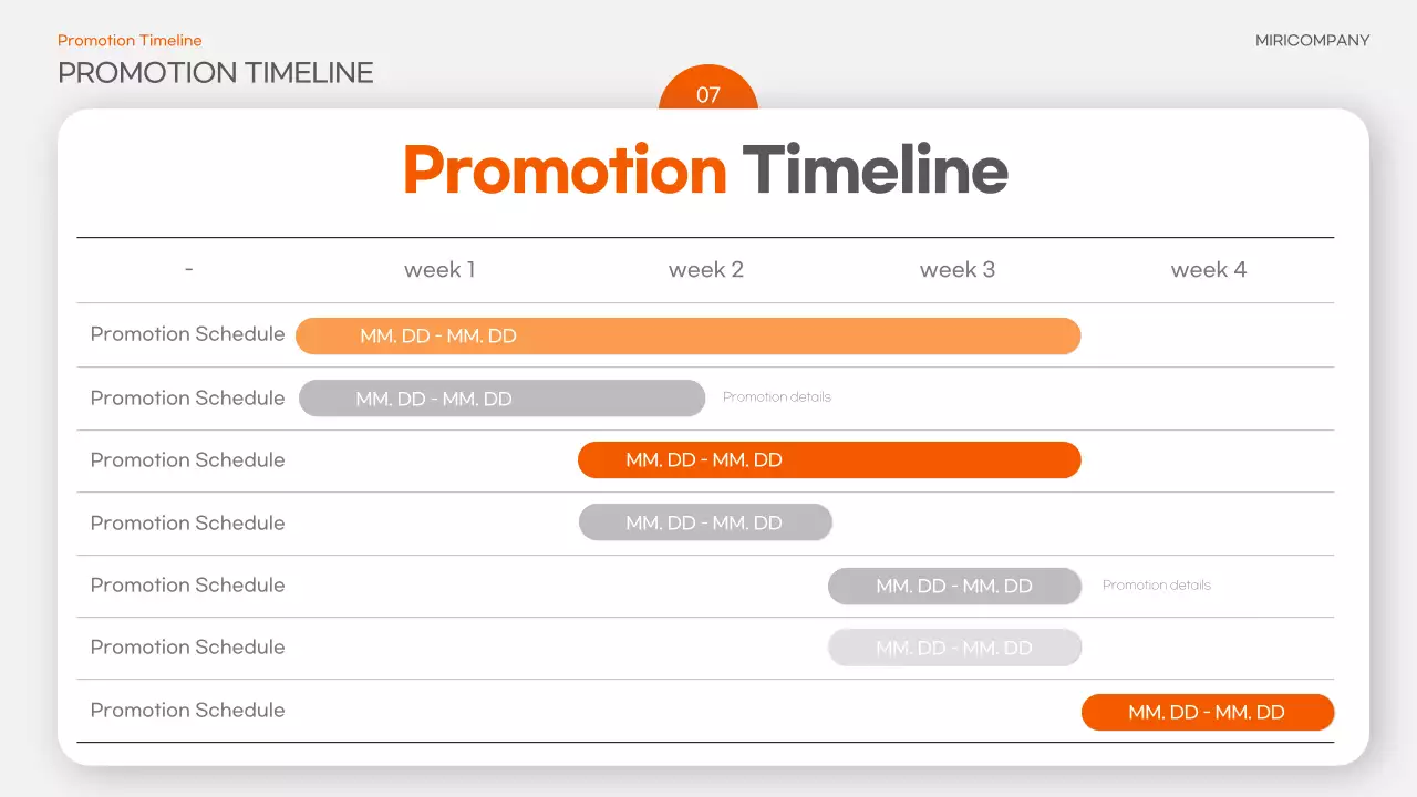 Orange Professional Promotion Plan Presentation