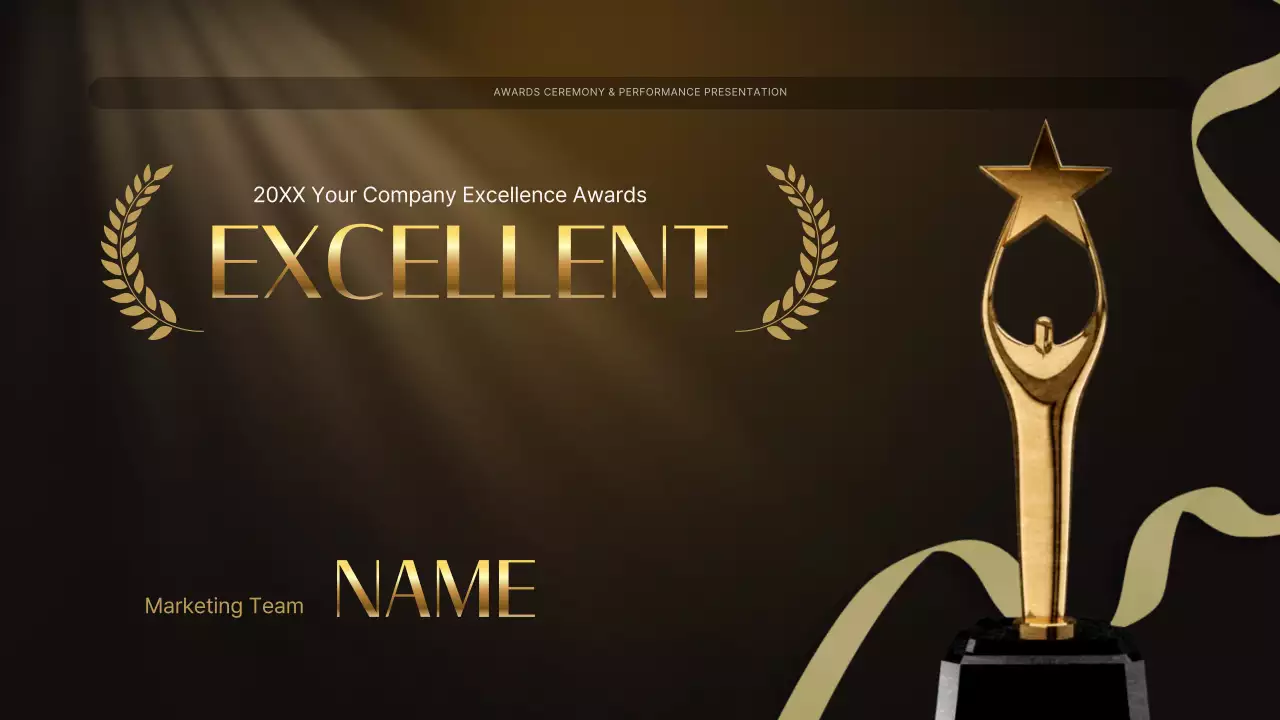 Gold Elegant Awards Presentation