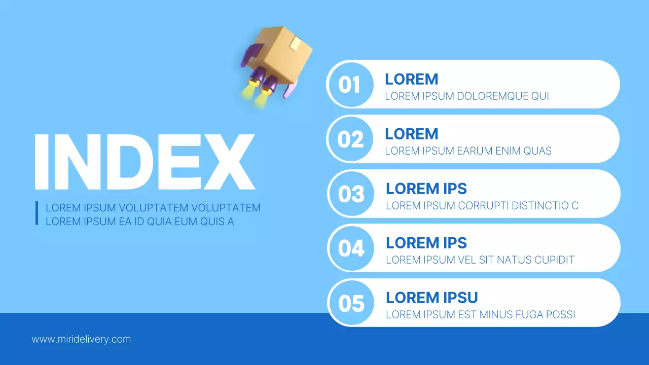 Ein einfacher Logistik-Businessplan in Blau