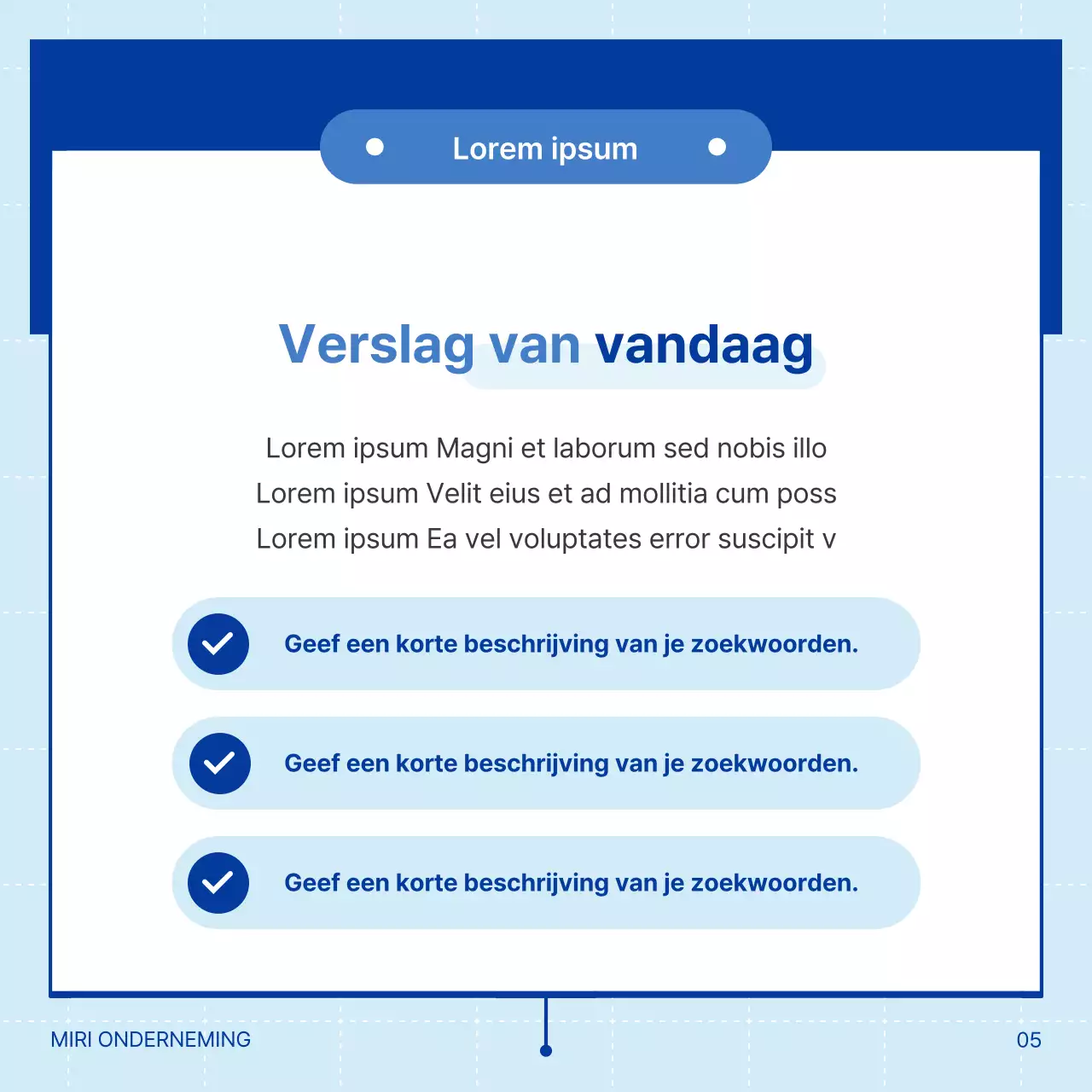 Eenvoudig blauw en lichtblauw bedrijfsopleidingsadvies illustratie