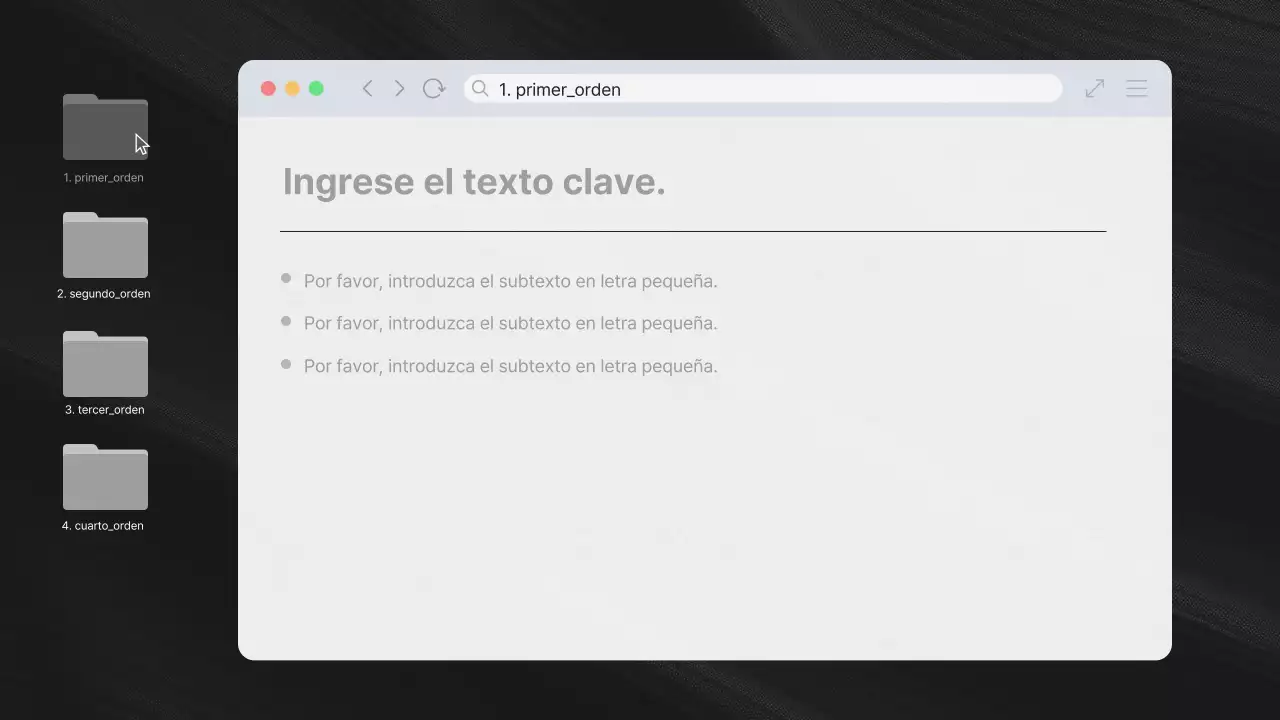 Moderna propuesta de interfaz de escritorio en negro