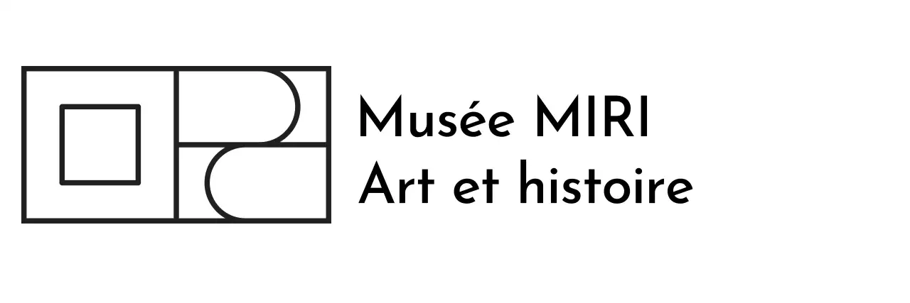 Logo de la marque avec un concept de galerie d'art