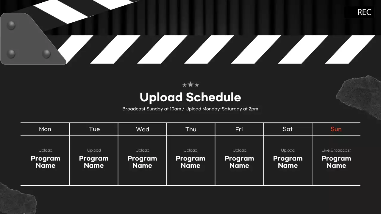 블랙 모던 유튜브 플래너 프리젠테이션