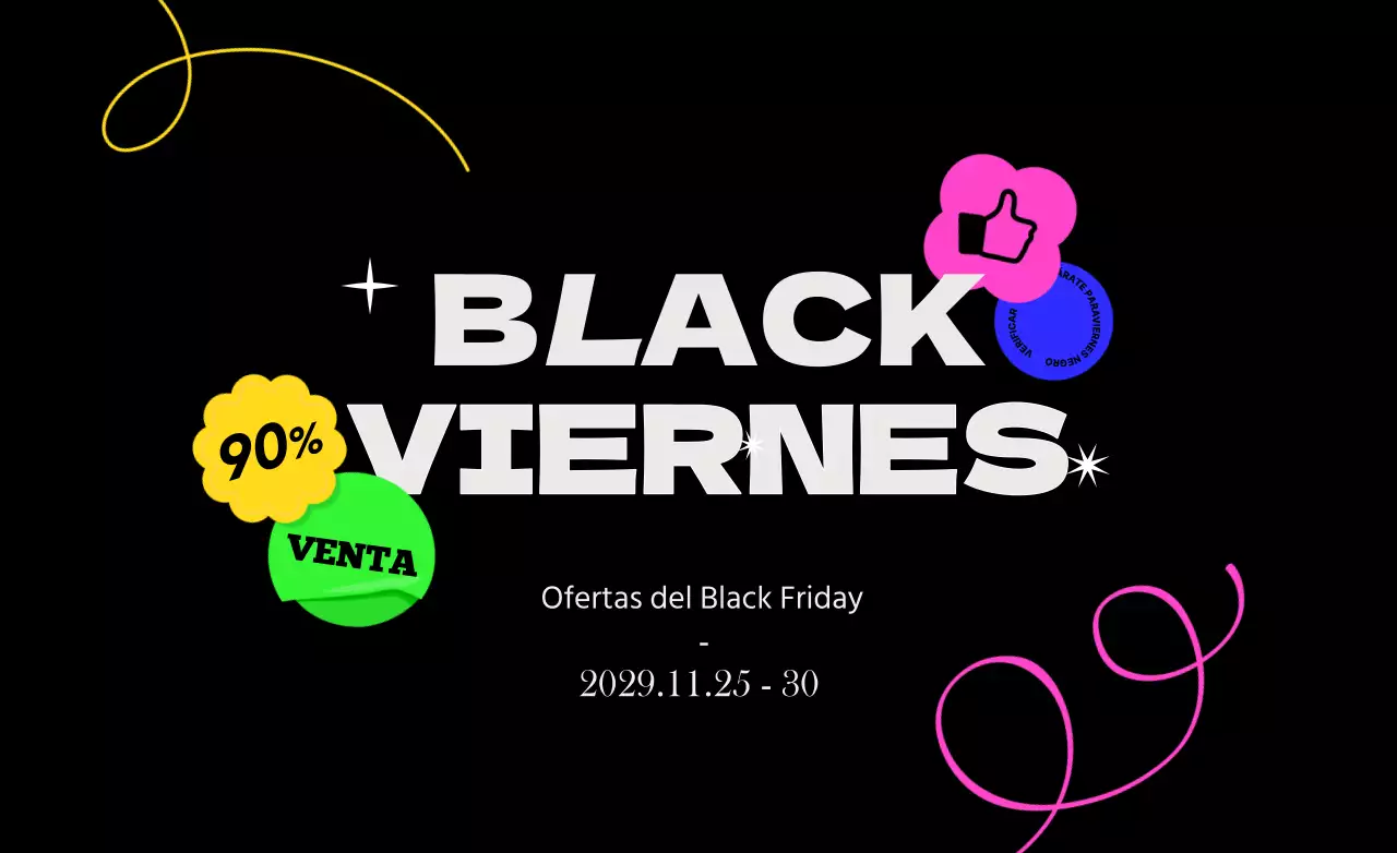 Superofertas de Black Friday en blanco y negro