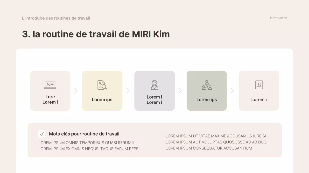 Beige et gris, simple matériel de cours d'initiation à l'emploi de titulaire