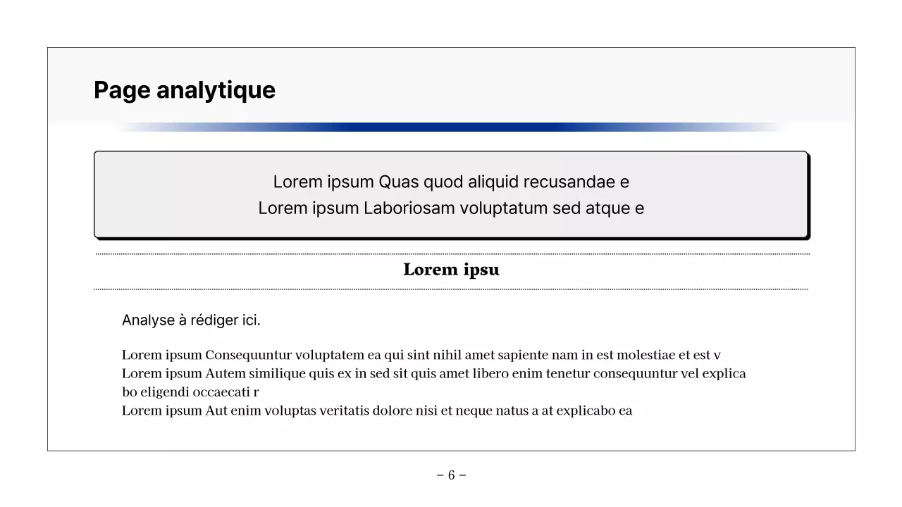 Rapport imprimable simple en noir et bleu marine