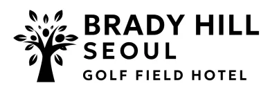 Golf hotel brand logo with tree illustration