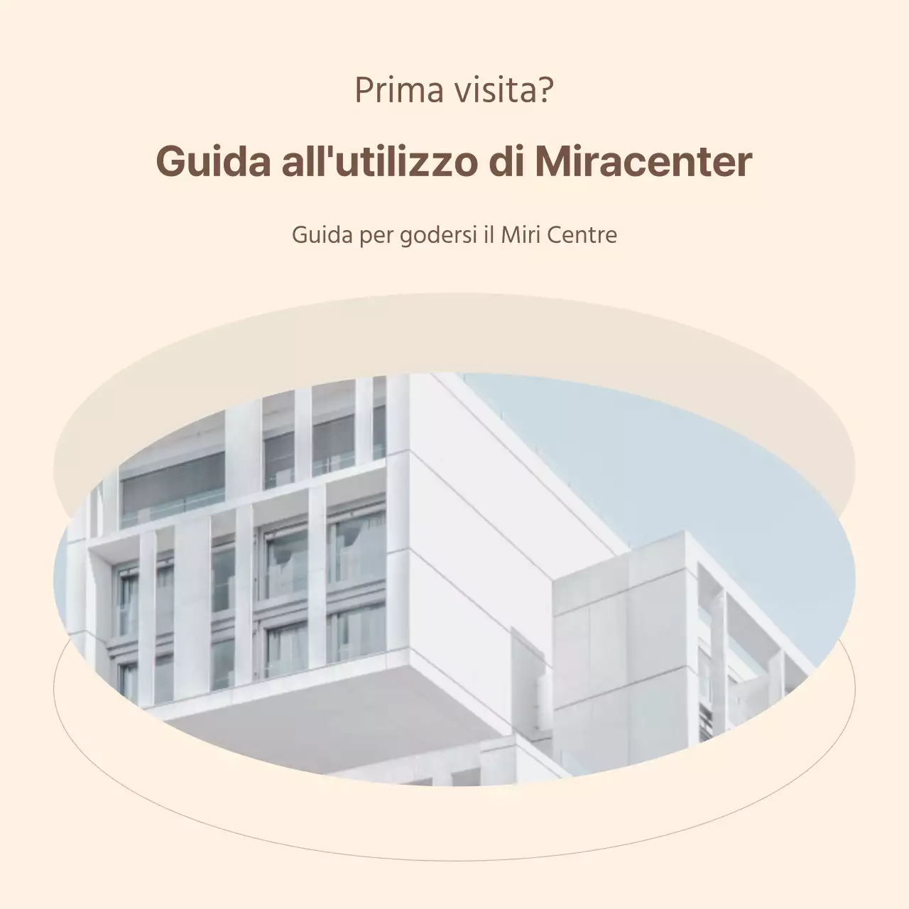 Guida all'uso di un centro semplice con sfondo avorio