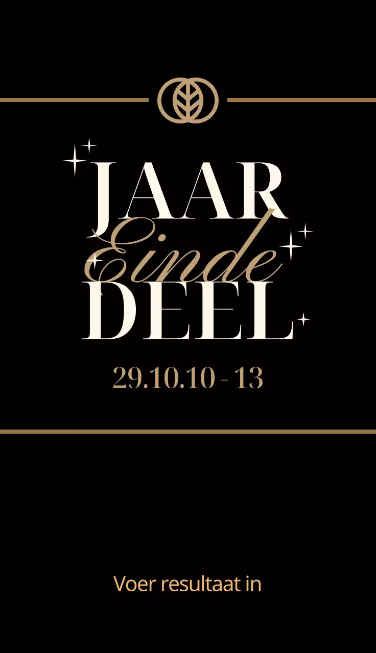 Loterij eindejaarsfeest met gouden accenten op zwarte achtergrond