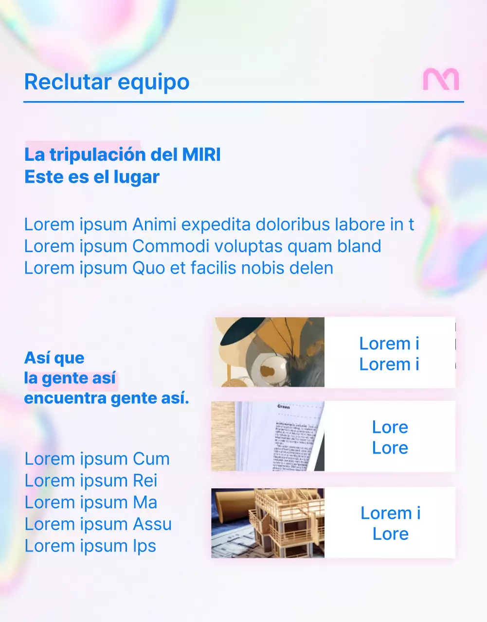 Puesto de trabajo sencillo en rosa y azul