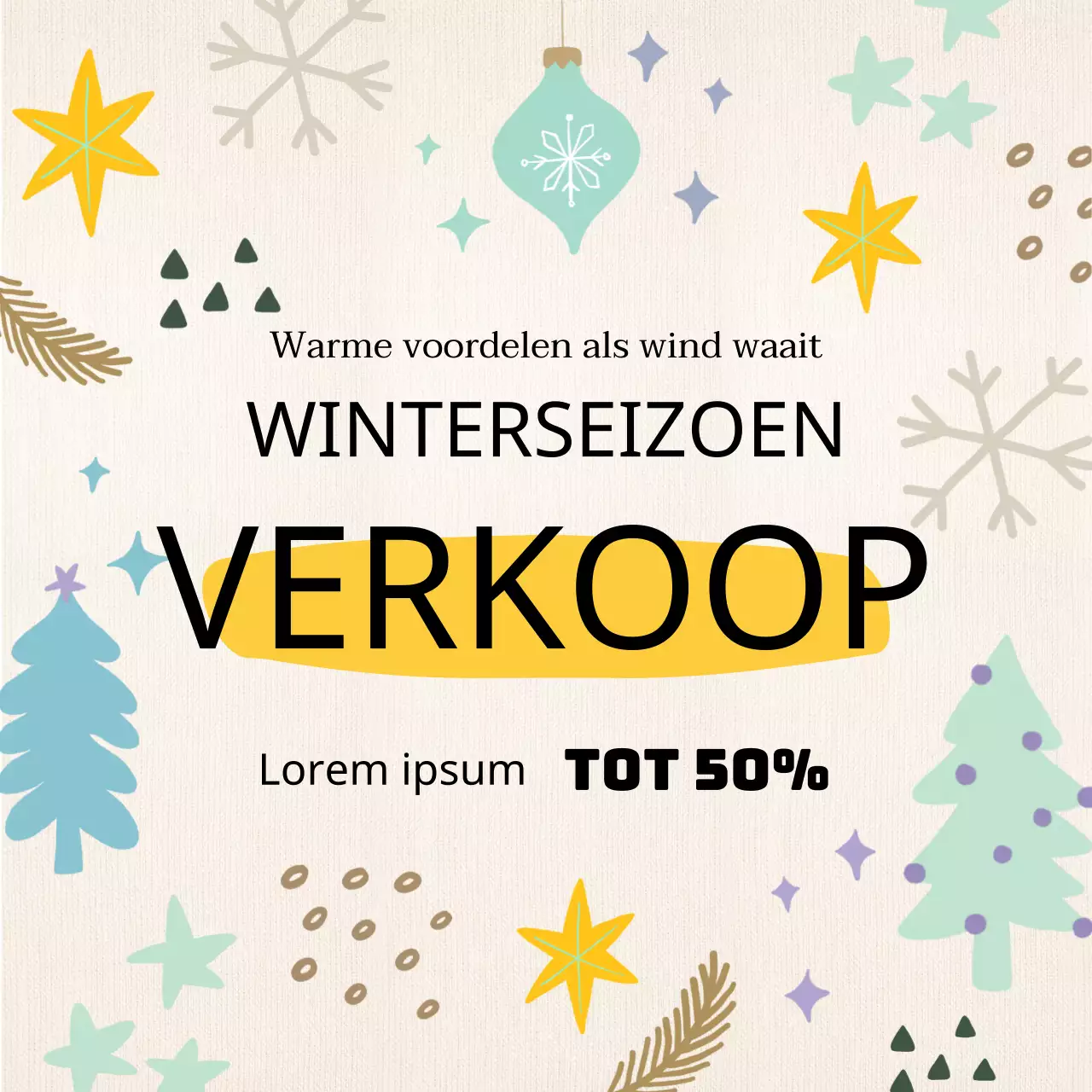 Een muntachtige, schattige verkoopadvertentie