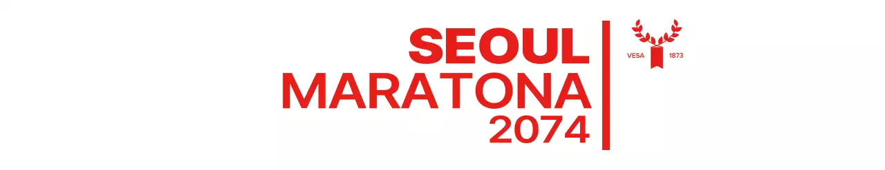 Design maratona con tipografia e icone di grandi dimensioni