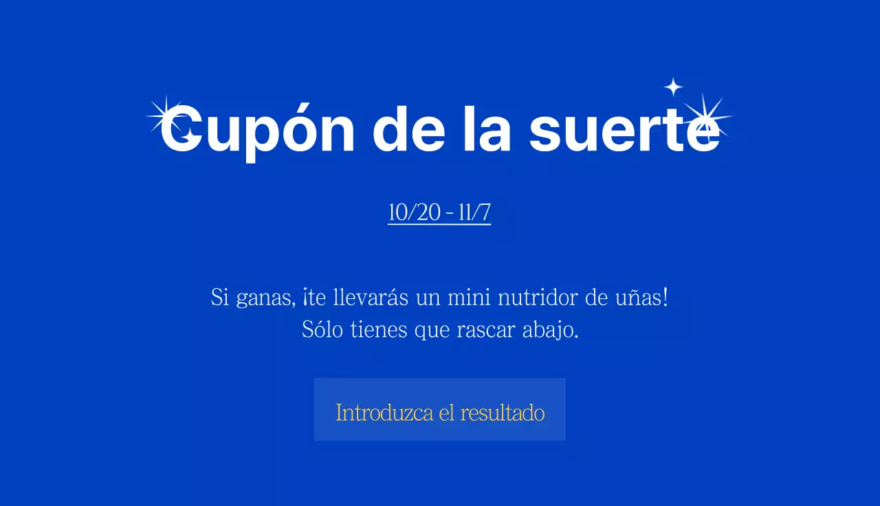 Lotería de eventos de salón de belleza de uñas con fondo azul