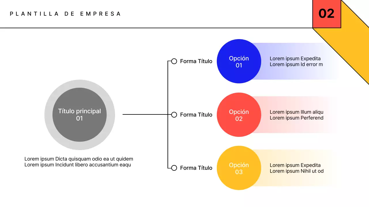 Un sencillo informe empresarial en amarillo y rojo