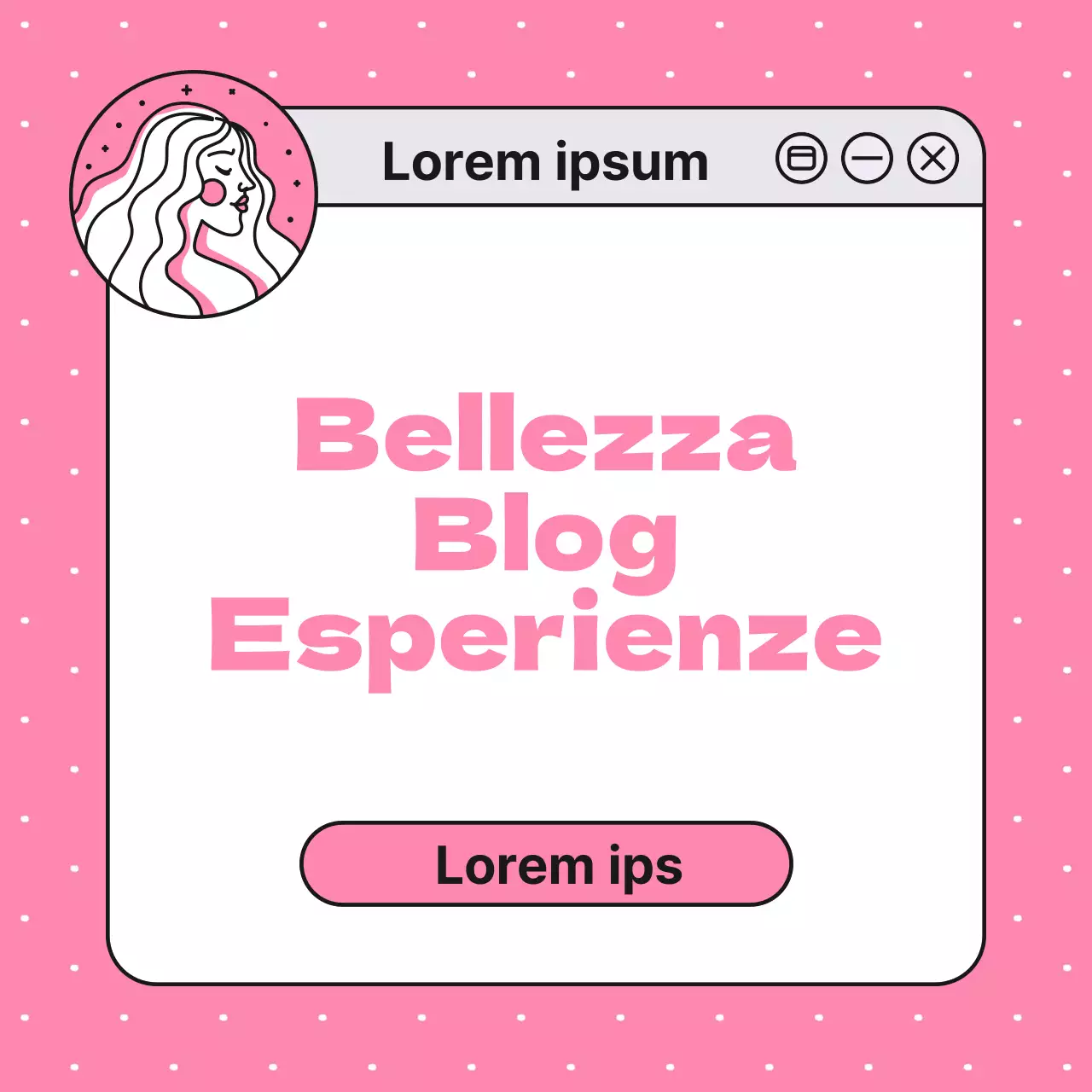 L'annuncio di prova del blog di bellezza semplice di Pink