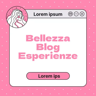 L'annuncio di prova del blog di bellezza semplice di Pink