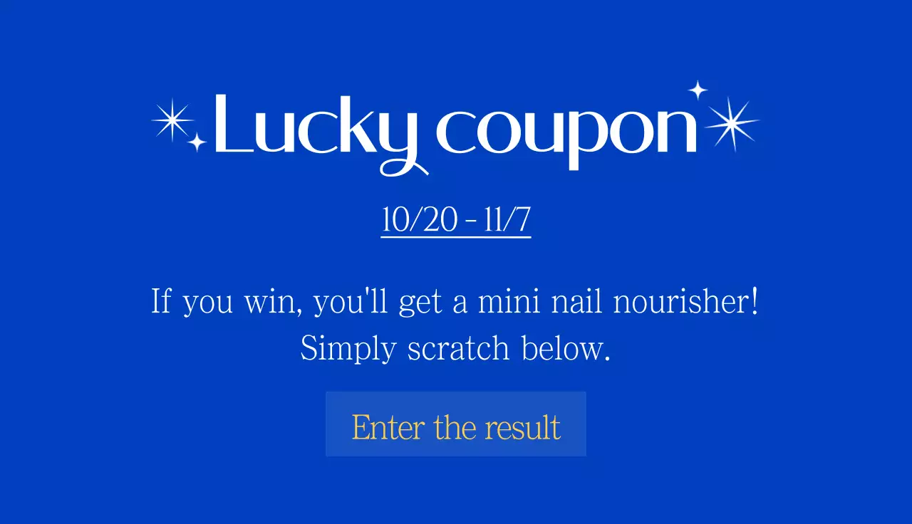 Undian Acara Toko Kuku Kecantikan dengan Latar Belakang Biru