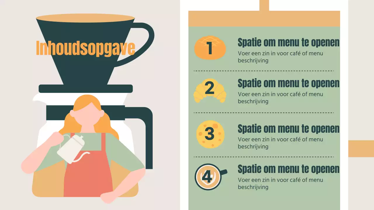 Promoot je café met een knal kaki en oranje