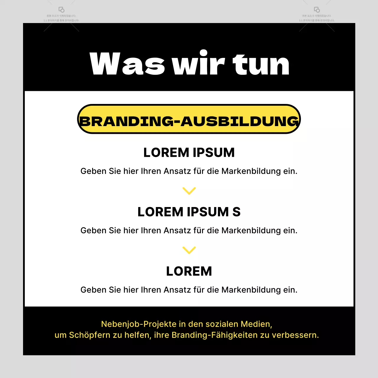 Trendige Teameinstellungsanzeigen mit grauem Hintergrund