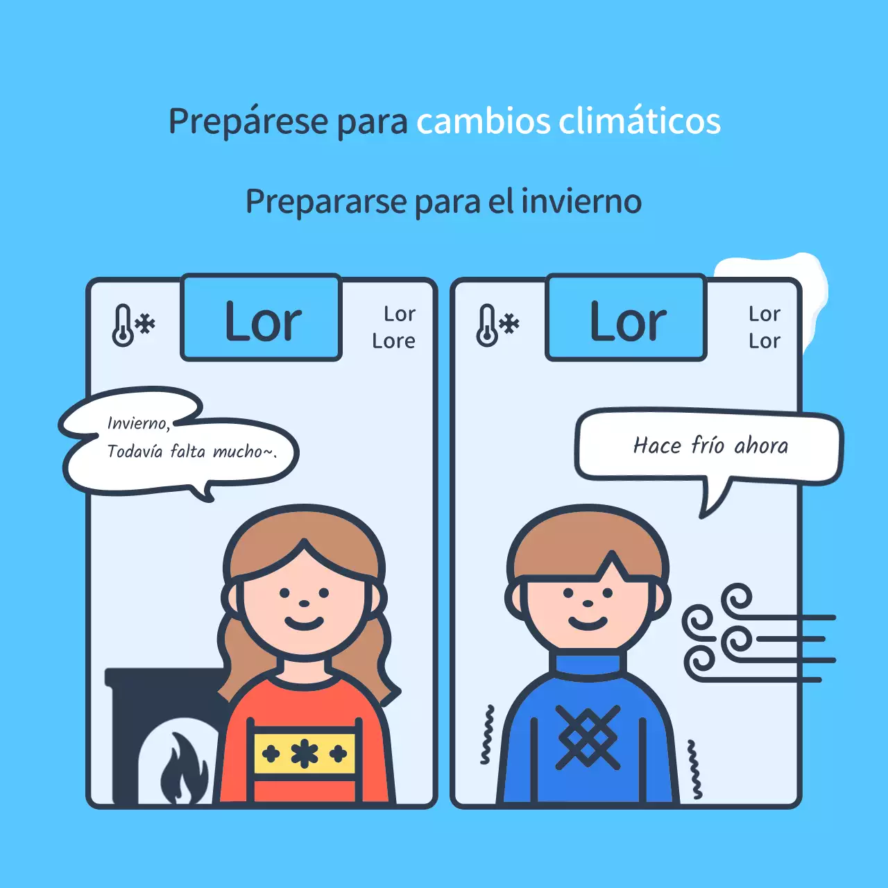 Guía minimalista para invernar en azul y celeste