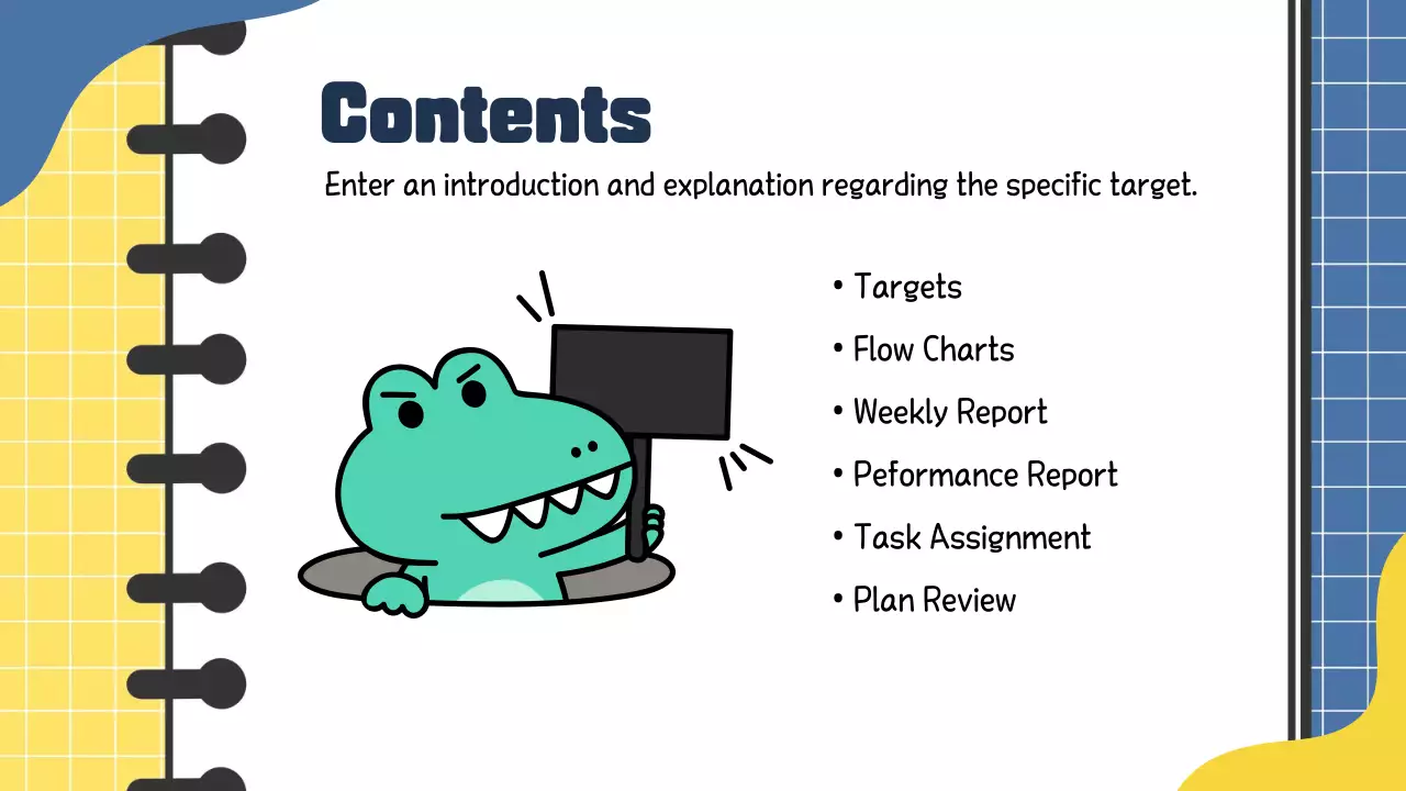 Blue and Yellow Trendy Marketing Study Notes Report