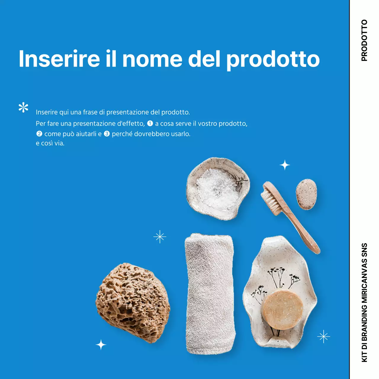 Promuovete il vostro marchio a rifiuti zero con una grafica simpatica su sfondo blu