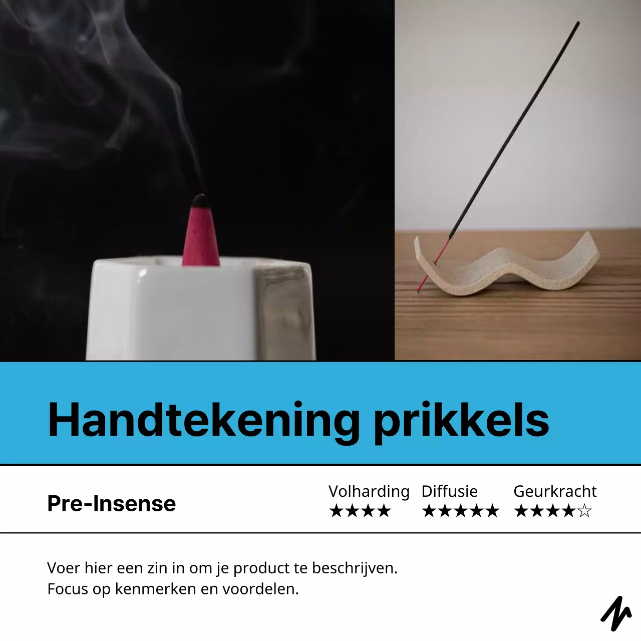 Minimalistisch stimuleringsvoorstel in geel en lichtblauw