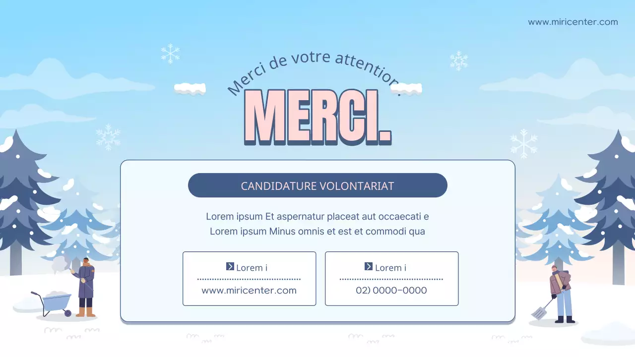 Guide de formation des volontaires pour les vacances d'hiver en bleu clair et blanc naturel